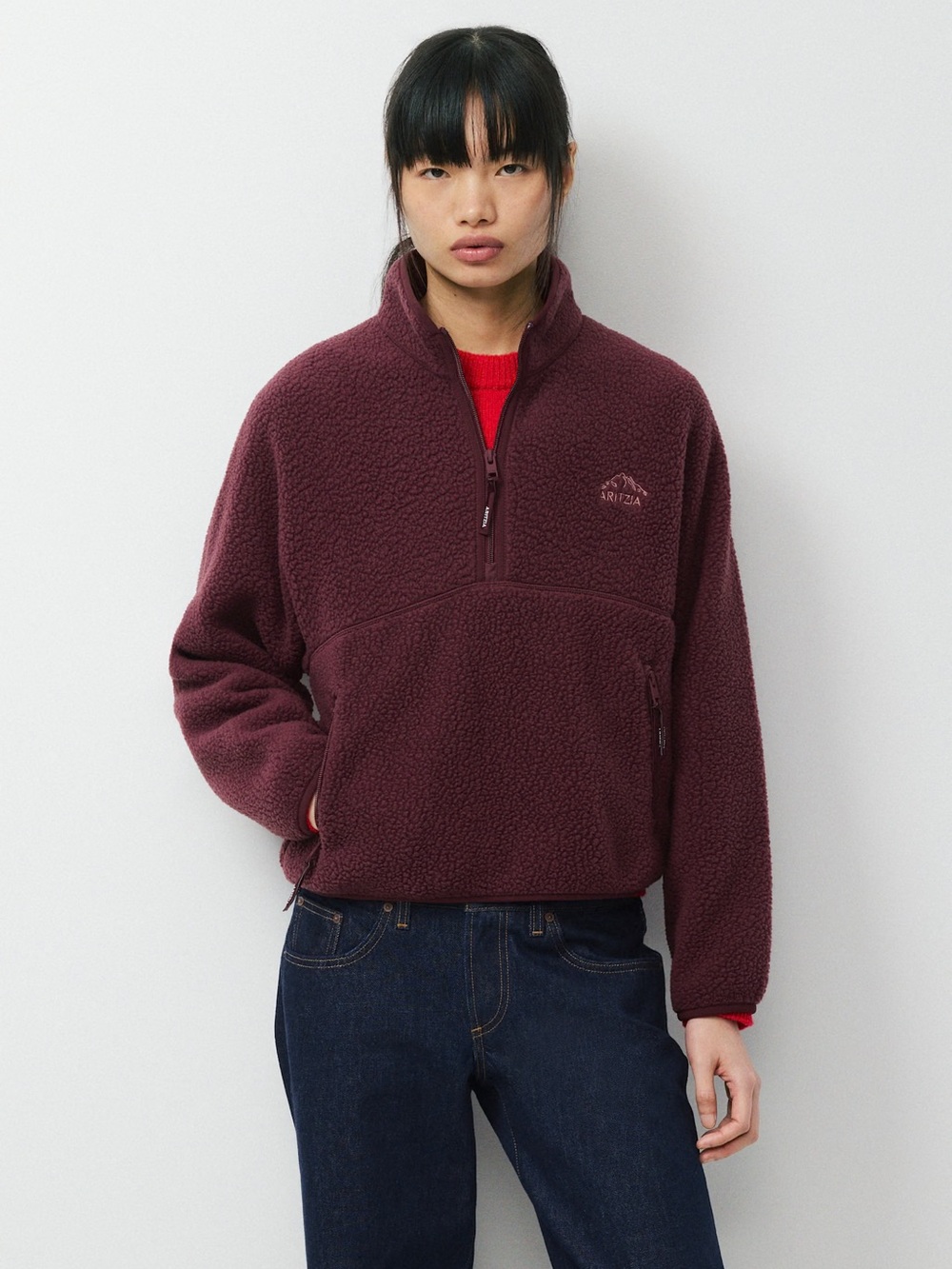 ARITZIA • Polartec® Thermal Pro™ Highlands 1/2 Zip in Gala Plum